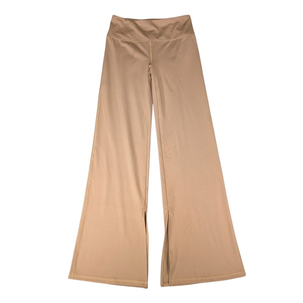 DSG Momentum High Rise Wide Leg Tight Tan Split Hem Pants Womens Medium NWT